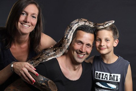 Fotoshooting mit Schlangen & Co